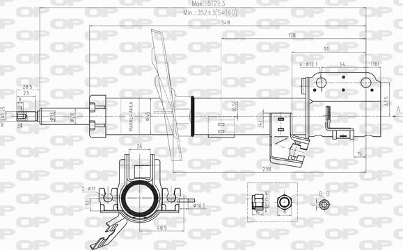 Open Parts SAB8221.31 - Амортизатор autozip.com.ua