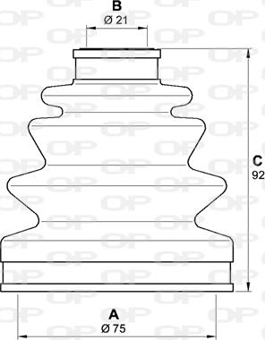 Open Parts SJK7044.00 - Пильник, приводний вал autozip.com.ua