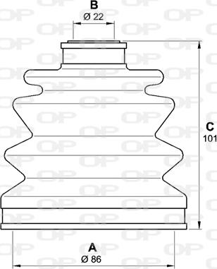 Open Parts SJK7061.00 - Пильник, приводний вал autozip.com.ua