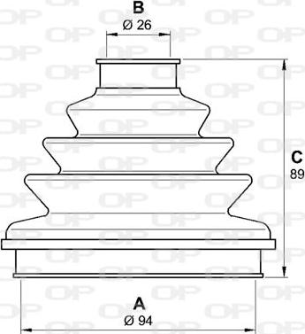 Open Parts SJK7085.00 - Пильник, приводний вал autozip.com.ua