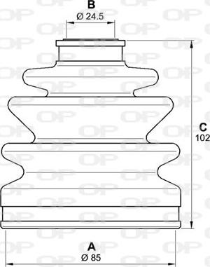 Open Parts SJK7025.00 - Пильник, приводний вал autozip.com.ua