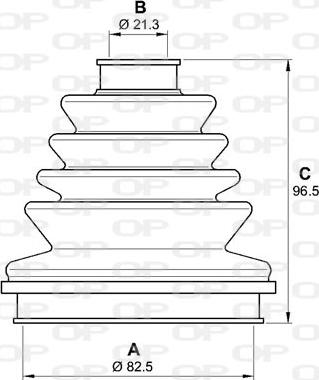 Open Parts SJK7162.00 - Пильник, приводний вал autozip.com.ua