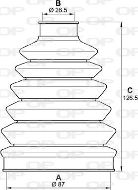 Open Parts SJK7257.00 - Пильник, приводний вал autozip.com.ua