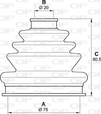 Open Parts SJK7209.00 - Пильник, приводний вал autozip.com.ua