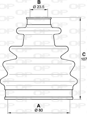 Open Parts SJK7202.00 - Пильник, приводний вал autozip.com.ua