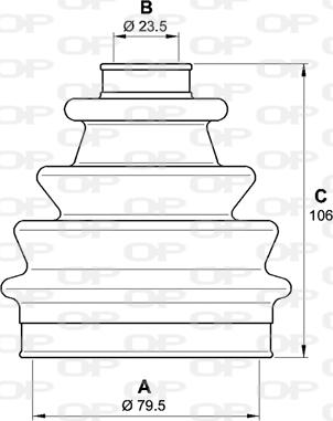 Open Parts SJK7237.00 - Пильник, приводний вал autozip.com.ua