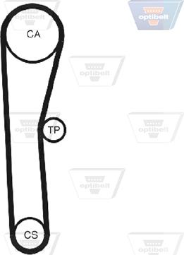 Optibelt ZRK 1037 - Ремінь ГРМ autozip.com.ua