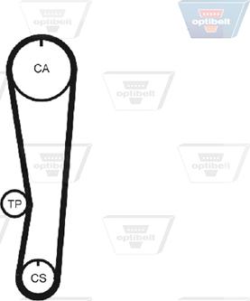 Optibelt ZRK 1154 - Ремінь ГРМ autozip.com.ua