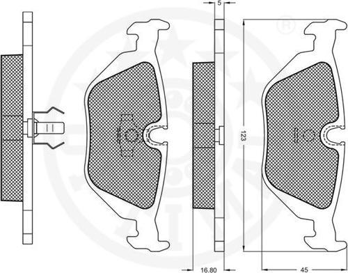 OPTIMAL 9945 - Гальмівні колодки, дискові гальма autozip.com.ua
