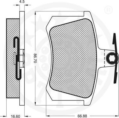 OPTIMAL 9907 - Гальмівні колодки, дискові гальма autozip.com.ua
