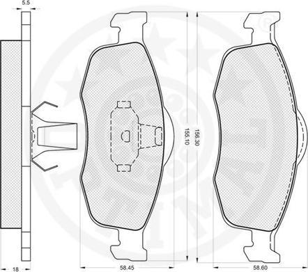 OPTIMAL 9939 - Гальмівні колодки, дискові гальма autozip.com.ua