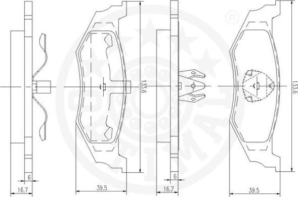 OPTIMAL 9934 - Гальмівні колодки, дискові гальма autozip.com.ua