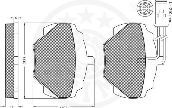 OPTIMAL 9449 - Гальмівні колодки, дискові гальма autozip.com.ua