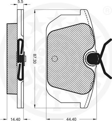 OPTIMAL 9460 - Гальмівні колодки, дискові гальма autozip.com.ua