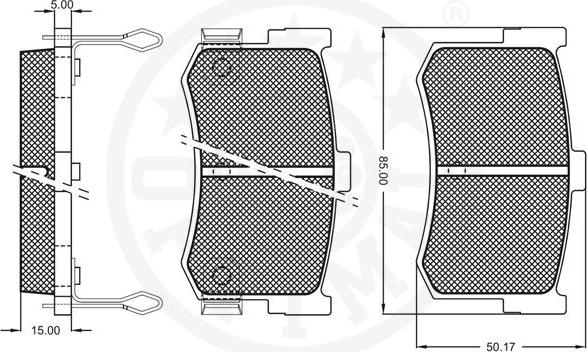 Optimal 9485 - Гальмівні колодки, дискові гальма autozip.com.ua