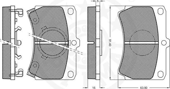 OPTIMAL 9437 - Гальмівні колодки, дискові гальма autozip.com.ua
