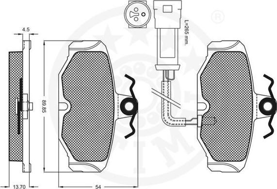 OPTIMAL 9422 - Гальмівні колодки, дискові гальма autozip.com.ua