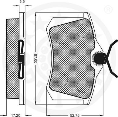 OPTIMAL 9540 - Гальмівні колодки, дискові гальма autozip.com.ua