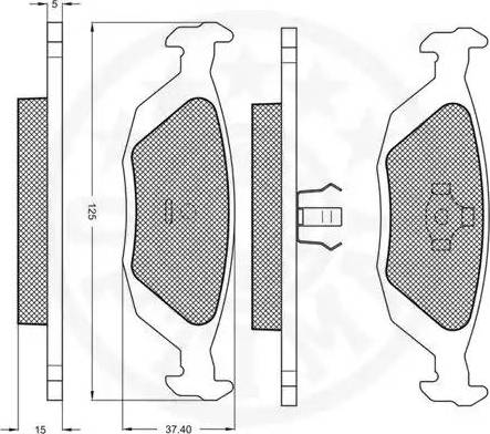 Optimal 9541 - Гальмівні колодки, дискові гальма autozip.com.ua