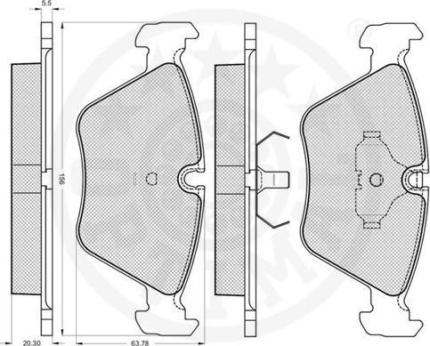 OPTIMAL 9551 - Гальмівні колодки, дискові гальма autozip.com.ua