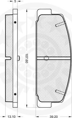 OPTIMAL 9560 - Гальмівні колодки, дискові гальма autozip.com.ua