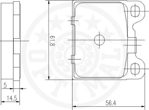 OPTIMAL 9509 - Гальмівні колодки, дискові гальма autozip.com.ua