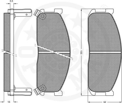 OPTIMAL 9518 - Гальмівні колодки, дискові гальма autozip.com.ua