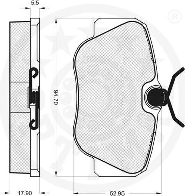 Optimal 9585 - Гальмівні колодки, дискові гальма autozip.com.ua