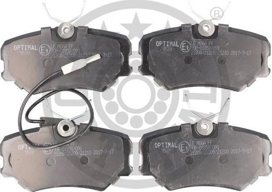 OPTIMAL BP-09539 - Гальмівні колодки, дискові гальма autozip.com.ua
