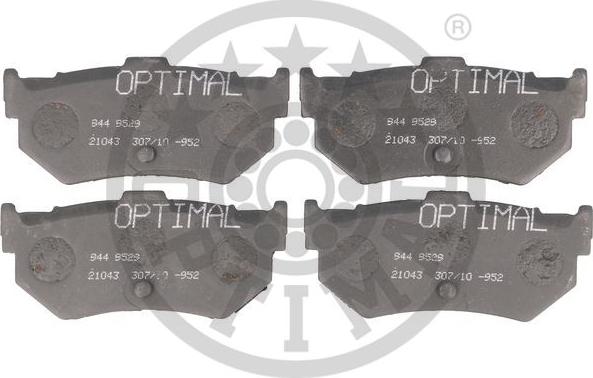 Optimal 9529 - Гальмівні колодки, дискові гальма autozip.com.ua