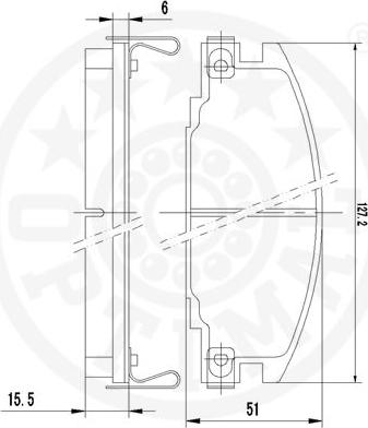 Optimal 9642 - Гальмівні колодки, дискові гальма autozip.com.ua