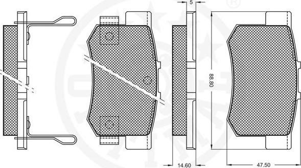 Optimal 9654 - Гальмівні колодки, дискові гальма autozip.com.ua