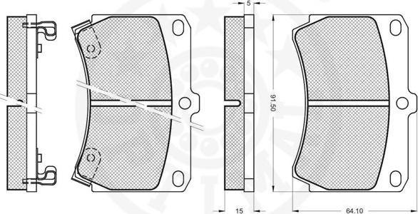 OPTIMAL 9661 - Гальмівні колодки, дискові гальма autozip.com.ua