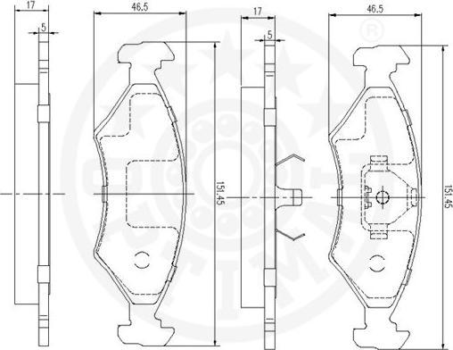 OPTIMAL 9606 - Гальмівні колодки, дискові гальма autozip.com.ua