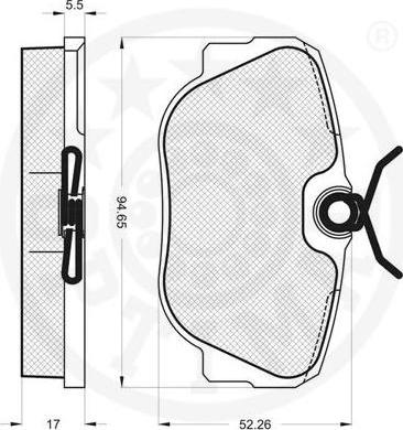 OPTIMAL 9600 - Гальмівні колодки, дискові гальма autozip.com.ua