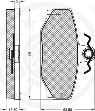 OPTIMAL 9601 - Гальмівні колодки, дискові гальма autozip.com.ua