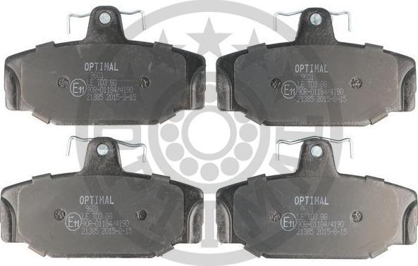 OPTIMAL 9601 - Гальмівні колодки, дискові гальма autozip.com.ua