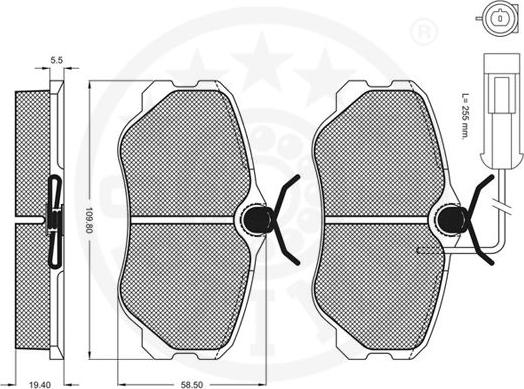 Optimal 9615 - Гальмівні колодки, дискові гальма autozip.com.ua