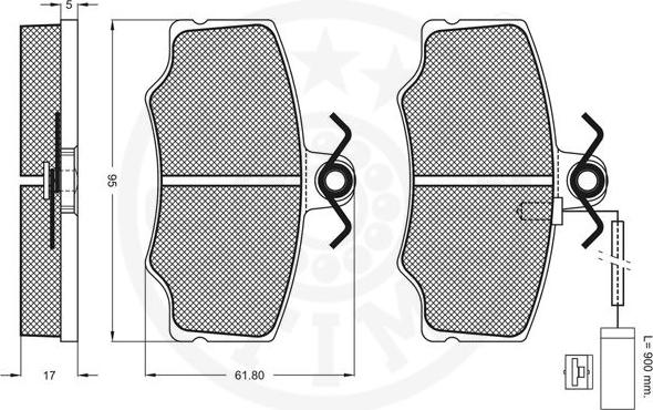 Optimal 9688 - Гальмівні колодки, дискові гальма autozip.com.ua