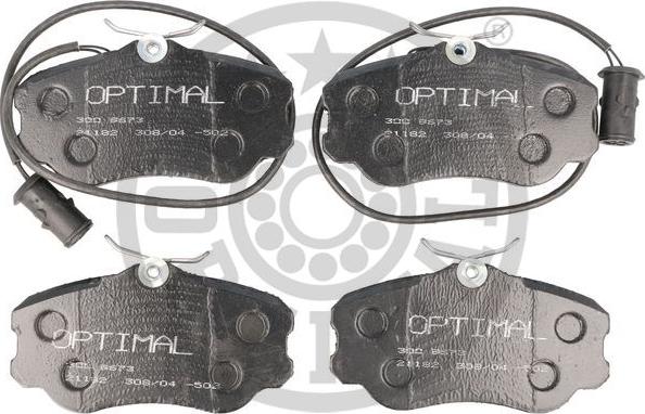 Optimal 9673 - Гальмівні колодки, дискові гальма autozip.com.ua
