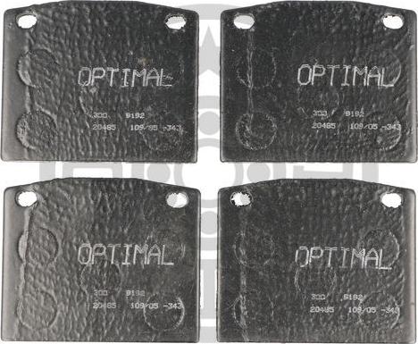 Optimal 9192 - Гальмівні колодки, дискові гальма autozip.com.ua