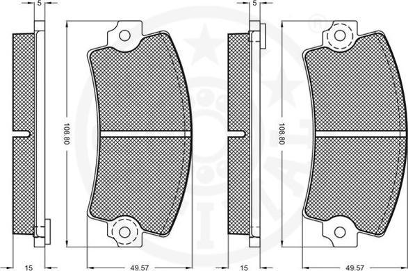 OPTIMAL 9142A - Гальмівні колодки, дискові гальма autozip.com.ua