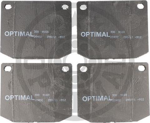 Optimal 9168 - Гальмівні колодки, дискові гальма autozip.com.ua