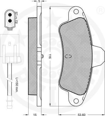 OPTIMAL 9840 - Гальмівні колодки, дискові гальма autozip.com.ua