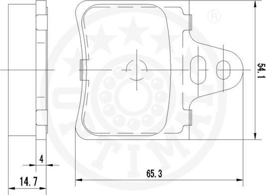 OPTIMAL 9859 - Гальмівні колодки, дискові гальма autozip.com.ua