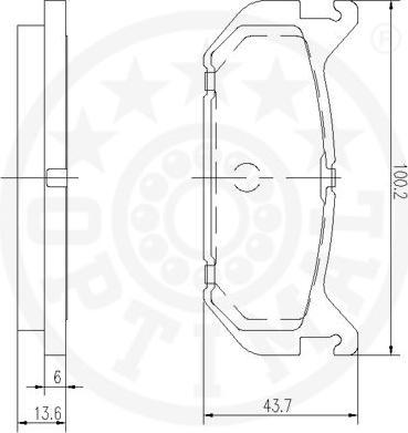 OPTIMAL 9812 - Гальмівні колодки, дискові гальма autozip.com.ua