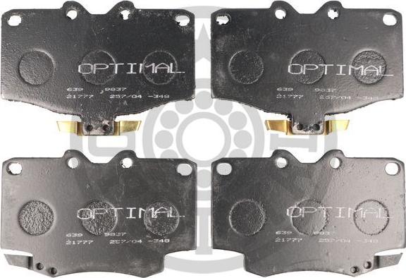 Optimal 9837 - Гальмівні колодки, дискові гальма autozip.com.ua
