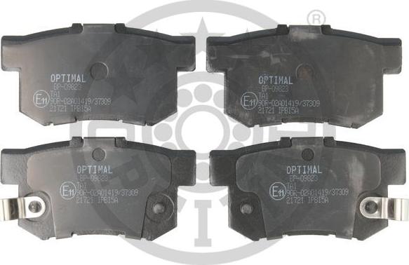 Optimal 9823 - Гальмівні колодки, дискові гальма autozip.com.ua