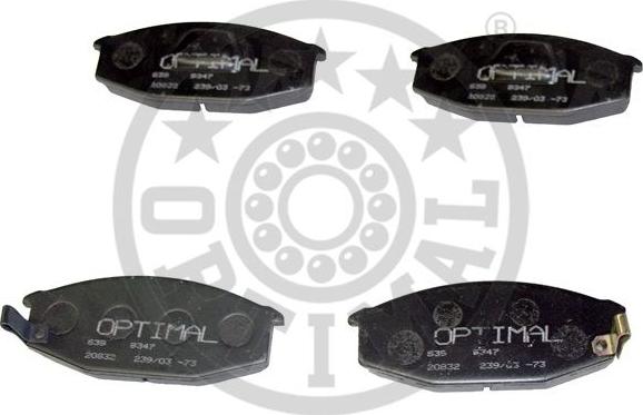 Optimal 9347 - Гальмівні колодки, дискові гальма autozip.com.ua