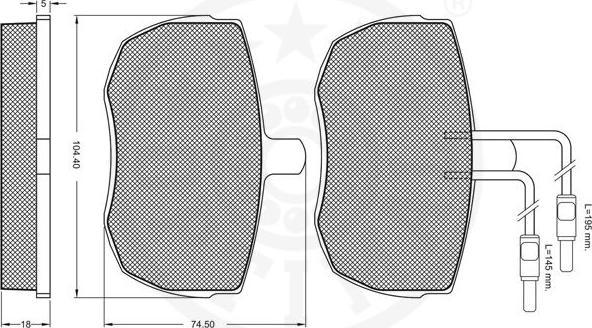OPTIMAL 9353 - Гальмівні колодки, дискові гальма autozip.com.ua